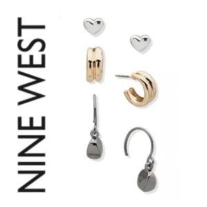 🌟 Nine West Trio Earrings Set